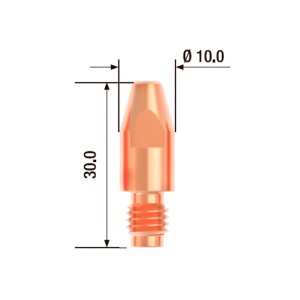 FUBAG Контактный наконечник M8х30 мм ECU D=0.9 мм (25 шт.) в Казани фото