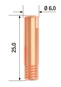 FUBAG Контактный наконечник M6х25 мм ECU D=0.6 мм (10 шт.) в Казани фото