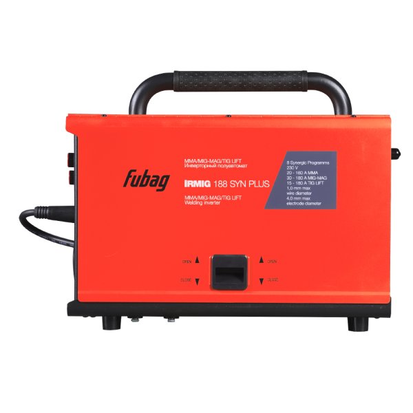 FUBAG Сварочный полуавтомат IRMIG 188 SYN PLUS + Горелка FB 250 3m + Маска сварщика Хамелеон IR 9-13N S  + Сварочные краги на подкладке красные FWGN 10R в ПОДАРОК в Казани фото