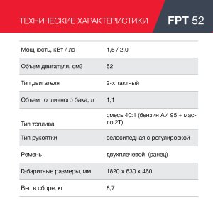 Бензиновый триммер FUBAG FPT 52 в Казани фото