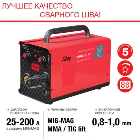FUBAG Сварочный полуавтомат IRMIG 200 SYN с горелкой 250 А 3 м в комплекте в Казани фото