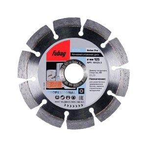 Алмазный отрезной диск FUBAG Beton Pro D125 мм/ 22.2 мм по бетону в Казани фото