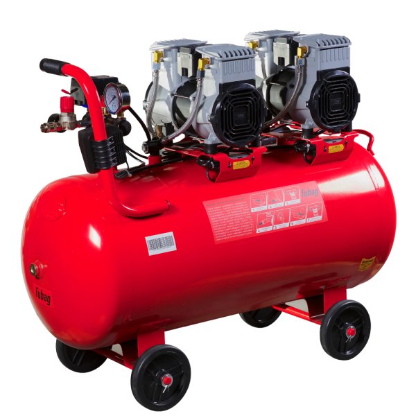 Компрессор воздушный безмасляный малошумный FUBAG OLS 500/100 CM2х2 + Набор пневмоинструмента (5 предметов) в ПОДАРОК в Казани фото