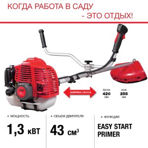 FUBAG Бензиновый триммер FPT 43 + Триммерная леска  сечение витой квадрат L 130 м * 2.4 мм в ПОДАРОК в Казани фото