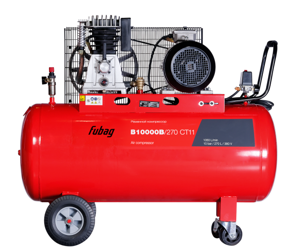 Ременной одноступенчатый компрессор FUBAG B10000B/270 CT11 + Набор пневмоинструмента 34 предмета (в кейсе) + Набор пневмоинструмента Basic S1000 3 предмета в ПОДАРОК! в Казани фото