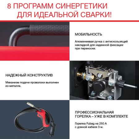 FUBAG Сварочный полуавтомат IRMIG 188 SYN PLUS c горелкой FB 250 3 м в Казани фото